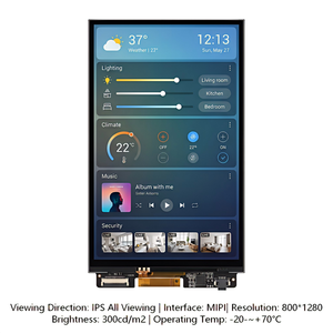 10.1 นิ้ว 800*1280 จอแสดงผล TFT LCD MIPI 300nits มุมมองกว้างแบบเต็ม AG ป้องกันแสงสะท้อนสำหรับการควบคุมบ้านอัจฉริยะอินเทอร์เฟซ MIPI 40 พิน 3.3V - Product Image 1