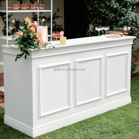 Table de bar carrée personnalisée en acrylique PVC peinte en blanc pour réceptions de mariage et événements festifs