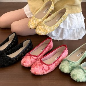<span class=keywords><strong>Ballerines</strong></span> Rétro Antidérapantes Plates pour Femme, Idéales Mariage et Fêtes, avec Nœud Floral, Confortables, Légères et à Semelle Souple - Product Image 1