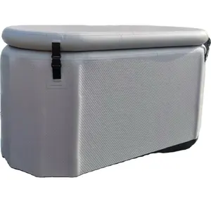 Customized Folded ice bath tub cold Plunge tub Portable Cold Bath Tubs with Lid