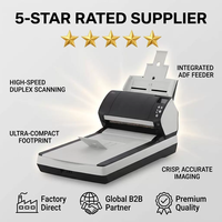 Escáner de Documentos a Color Fujitsu Fi-7260 USB3.0 Automático, Tamaño Pasaporte, Escaneo a Doble Cara de Alta Velocidad, CMOS, Profundidad de Color de 24 Bits