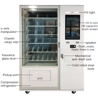 Distributeur automatique de snacks, carte de crédit pour les cils de beauté, boisson et nourriture avec écran tactile publicitaire lcd de printemps