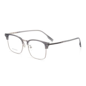 Lunettes de vue demi-cerclées rectangulaires pour hommes Danyang 98552, légères, en résine TR90, style professionnel tendance - Product Image 1