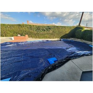 Cubierta para <span class=keywords><strong>Piscina</strong></span> de <span class=keywords><strong>Invierno</strong></span> con Bolsa Colgante, Impermeable, Anticongelante, Material HDPE+LDPE, Lona Anti-UV con Pesas - Product Image 5