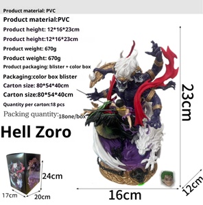 Gran oferta, figura de One Piece LX Zoro <span class=keywords><strong>Hell</strong></span> King, estatua de alta calidad, regalo perfecto coleccionable para niños, decoración de moda - Product Image 6
