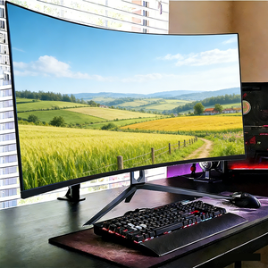 จอเกมมิ่ง LED แบบโค้ง Ultra Wide 21:9 ขนาด 34/19/27 นิ้ว ความถี่รีเฟรช 144Hz/200Hz/180Hz พร้อมขาตั้งปรับได้และไฟ Breathing Light ขายส่ง - Product Image 1