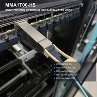 Nouveau module transceiver optique 200G QSFP56 SR4 MPO12 850nm MMF Multimode compatible MMA1T00 HS 100m OM4 HDR pour centre de données, garantie 1 an