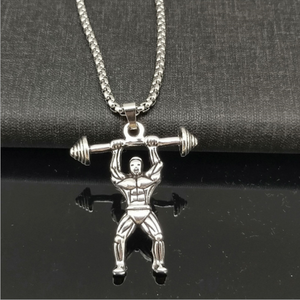 Últimos estilos GYM Levantamiento de pesas <span class=keywords><strong>Hercules</strong></span> Collar deportivo de acero inoxidable - Product Image 6