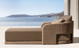 Diseño Sassanid Patio al aire libre Juegos de jardín Hotel Resort Suministro Todo clima Mimbre <span class=keywords><strong>La</strong></span> <span class=keywords><strong>Paz</strong></span> Chaise - Product Image 5