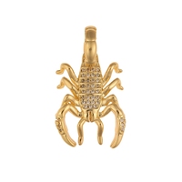Bijoux pour femmes en zircon plaqué or 18 carats série insectes abeilles scorpions pendentif pour femmes