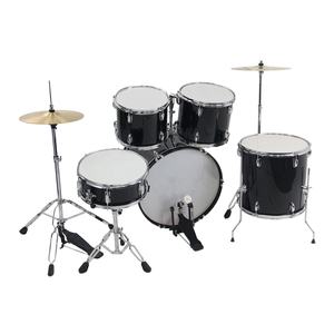Tubo de soporte de 1,2mm de alto rendimiento, juego de cinco tambores negros para adultos con bombo grande doblado para una reproducción estable - Product Image 6