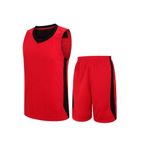 Uniforme de basket-ball avec bande latérale brodée, le moins cher - Product Image 1