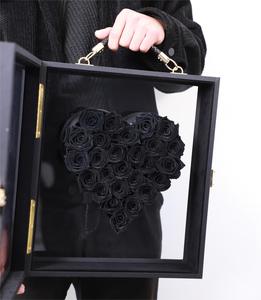 Boîte à fleurs carrée élégante en gros, boîte florale avec intérieur en forme de cœur pour la Saint-Valentin, mariage - Product Image 3