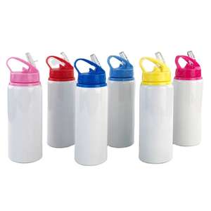 Commercio all'ingrosso bottiglia d'acqua in alluminio per bicicletta personalizzata da 600ML a sublimazione borraccia acqua in metallo bottiglia d'acqua in plastica - Product Image 4