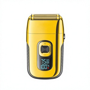Rasoir à barbe professionnel en métal doré rechargeable par USB à double lame V-332 et tondeuse visage/corps pour hommes - Product Image 4