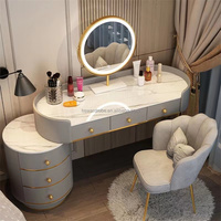 Ensemble de coiffeuse avec miroir et chaise pour maquillage, bureau, coiffeuse, meuble de chambre à coucher, prix d'usine