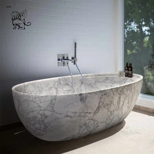 <span class=keywords><strong>Baignoire</strong></span> autoportante ovale de luxe en marbre massif BLVE pour adultes, idéale pour la décoration de villas et d'hôtels - Product Image 1