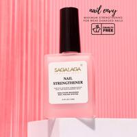 SAGALAGA Soin Réparateur et Fortifiant pour Ongles Fissurés et Fins 15ml – Flacon en Verre Dépoli – Vernis à Ongles Séchage Rapide