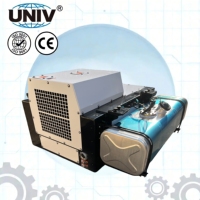 Générateur diesel silencieux UNIV 15 kW 460 V 60 Hz 12 V CC Démarrage électrique Faible bruit Conteneur frigorifique 40 pieds sous châssis 1800 tr/min
