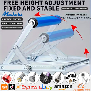 Support de machine de <span class=keywords><strong>d</strong></span>écoupe réglable en acier inoxydable avec roulettes, pliable et durable, pour scie à onglet et <span class=keywords><strong>raboteuse</strong></span>, matériel professionnel - Product Image 1