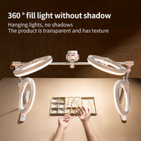 Feixiang F5 YouTube/TikTok LED Fill Stand - 10W, largeur 55-92cm, pliable, portable, température de couleur réglable 3000K-6500K, aluminium