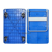 880lb Capacidad de peso Ruedas giratorias de 360 grados Camión de plataforma Carro de mano de empuje plegable para almacenamiento de carga Hecho de plástico duradero