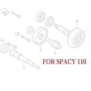 23411-K48-A00 Eixo de transmissão da motocicleta e conjunto de engrenagens da motocicleta para 2015-2020 <span class=keywords><strong>Honda</strong></span> SPACY <span class=keywords><strong>110</strong></span> <span class=keywords><strong>Motorcycle</strong></span> Drivetrain - Product Image 3