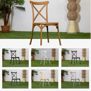Wholesale Stackable Cross Back <b>Plastic</b> <b>Dining</b> <b>Chair</b> Lightweight Durable Restaurant Hotel Home Indoor Outdoor Commercial Seating - Product Image 3