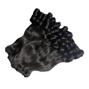 ผมมนุษย์แท้เรมี่ผมดิบแบบอินเดียผมหยิก100% ผมทอแบบคู่ - Product Image 2
