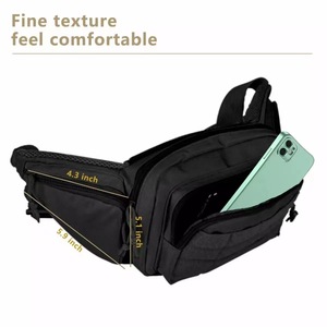 Sac de taille multifonctionnel d'extérieur unisexe en tissu Oxford avec sangle réglable, sac de rangement de sport de style militaire - Product Image 5