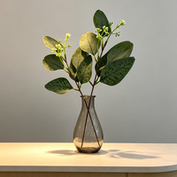 Künstlicher Eukalyptus-Blattstiel mit Samenknospen, Künstliche Grünpflanzen-Zweige für Oster- und Hochzeitsdekoration, Blumenwand-Deko, Langlebig