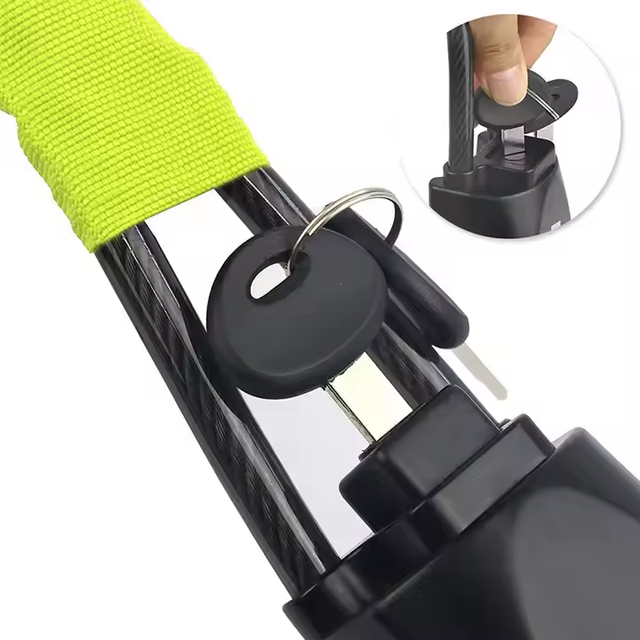 Portable Car Steering Wheel Lock Rope Clip Steel Cable Steering Wheel Lock with Two Keys