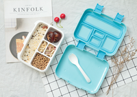 Boîtes à lunch Bento Boîte à lunch pour enfants, sans BPA, contenants à lunch à 4/5 compartiments pour adultes/enfants/tout-petits