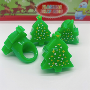 Hot Selling <b>LED</b> Finger <b>Lights</b> TPR Material Snowman Snowflake Santa <b>Tree</b> Elk Ring Christmas Gift Children's Toys - Product Image 1