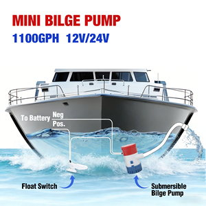 Pompe de cale marine submersible 12V DC à batterie - Product Image 3