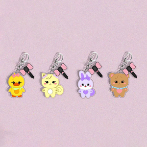จี้สร้อยคออะคริลิคโปร่งใสสองด้านน่ารักรุ่น Q - Product Image 3