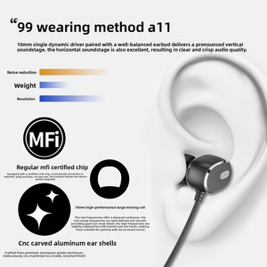Audífonos Intrauditivos con <span class=keywords><strong>Cable</strong></span>, Certificación MFi, Resistentes al Agua IPX-5, Diseño Metálico, Control Integrado para 14Pro/<span class=keywords><strong>13</strong></span> A11 - Product Image 4