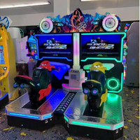 Machine de course de moto de simulation de course de rue FF, jeu vidéo d'arcade à monnayeur de 42 pouces pour parc d'attractions intérieur, en plastique et métal
