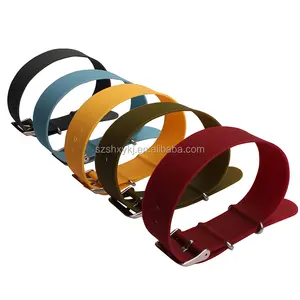 Hot Sale one piece Silicon Watch Band 20mm 22mm 24mm Black Blue Grey Orange