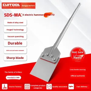 Formão de Chão Industrial de Aço Cromado com Cabo de Liga, Cinco Furos, Ponta Plana Ampliada, Resistente para Escultura, Garantia de 3 Anos - Product Image 5