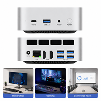Mini PC de Escritorio Portátil AMD FP7 R5 con Múltiples Puertos USB, Doble HDMI, USB4 Tipo-C, Plug and Play, para Hogar, Oficina y Entretenimiento