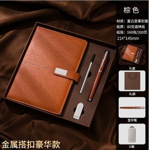 Promosi mewah hadiah perusahaan Set 4 in 1 Notebook Pen USB Flash disesuaikan Logo kantor Set Hadiah untuk promosi Set - Product Image 3