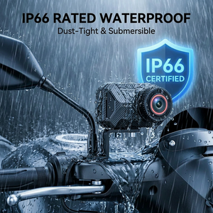 <span class=keywords><strong>Cam</strong></span>éra de tableau de bord pour moto 2K, WiFi, étanche IP66, mini enregistreur vidéo pour moto, ATV, UTV, scooter, enregistrement en boucle - Product Image 4