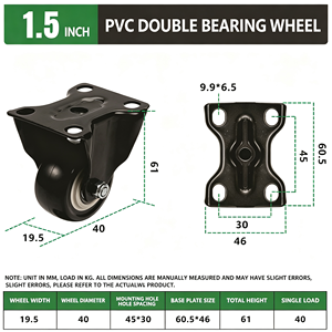 Stainless Steel Iron Nylon Swivel Caster Wheel 125mm Polyurethane Brake Locking Mechanism Industrial Use 250kg Capacity - Product Image 5