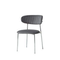 Ensemble table et chaises de salle à manger contemporaines élégantes, argentées et dorées scintillantes, avec pieds en acier recouverts de velours, pour la maison ou le bureau