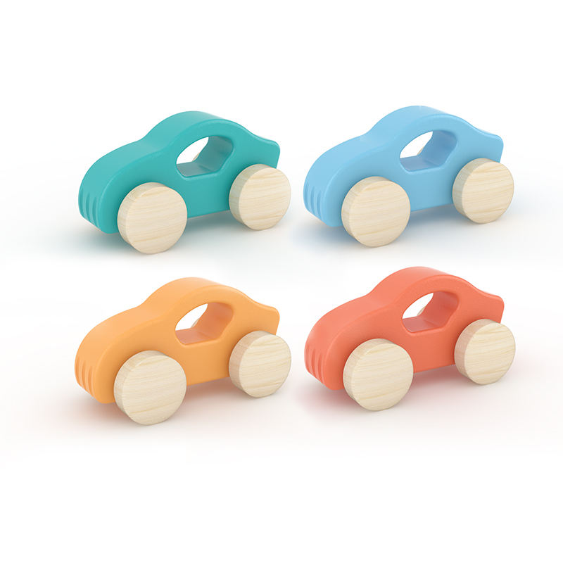 Baby Solid Wood Rts Race Track Car Ramp Racer Child Organic Montessori Wooden Kids Car Track Wooden Push Toy With Wheels 