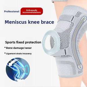 <span class=keywords><strong>Rodillera</strong></span> Médica con Resortes Laterales y Almohadilla de Silicona, Soporte Ajustable para Rodilla, Alivio del Dolor de <span class=keywords><strong>Menisco</strong></span>, Artritis y Articulaciones - Product Image 5