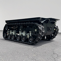 Châssis de robot à chenilles RC robuste de 300-600 kg, plateforme ATV, base robotique AGV pour le transport de marchandises et la montée d'escaliers