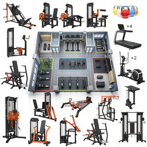 APEXHQ Ensemble complet d'équipements de <span class=keywords><strong>musculation</strong></span> pour centre de fitness, machines d'entraînement de force à poids libre pour la planification de salles de sport commerciales - Product Image 1
