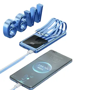 Telefono cellulare portatile caricabatterie cavi delicato più piccolo del mondo Power Bank 20000 Mah con spina impermeabile magnetico